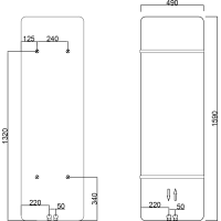 Sapho TABELLA otopné těleso 490x1590 mm, černá mat MI1547