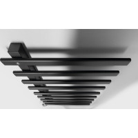 Sapho ELCOR elektrický sušák ručníků 480x920x50 mm, 128 W, černá mat EB460