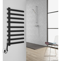 Sapho ELCOR elektrický sušák ručníků 480x920x50 mm, 128 W, černá mat EB460