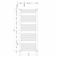 Aqualine DIRECT otopné těleso s bočním připojením 750x1680 mm, bílá ILR67T