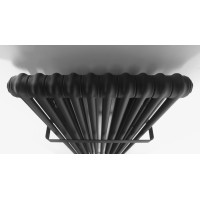 Sapho FEDE otopné těleso 1500x490 mm, 10 seg., černá mat IR193