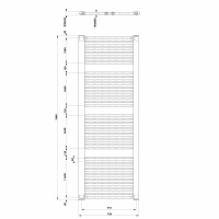 Aqualine DIRECT otopné těleso s bočním připojením 750x1850 mm, bílá ILR87T