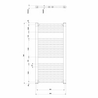 Aqualine DIRECT otopné těleso s bočním připojením 600x960 mm, bílá ILR96T