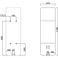 Sapho TABELLA otopné těleso 370x1190 mm, černá mat MI1139