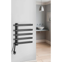 Sapho ELCOR elektrický sušák ručníků 480x520x50 mm, 63 W, černá mat EB530