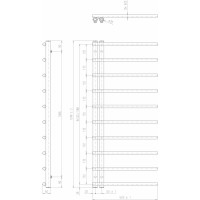 Sapho JUSTINA otopné těleso 500x1246 mm, bílá mat IR546W