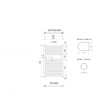 Aqualine ALYA otopné těleso rovné 450x803mm, chrom LLR101