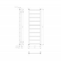 Sapho METRO LIGHT otopné těleso 400x1140 mm, bílá IR445T