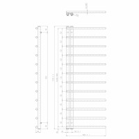 Sapho JUSTINA otopné těleso 500x1510 mm, bílá mat IR151W