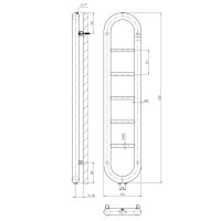Sapho HORIZON otopné těleso 330x1500 mm, černá mat IR195