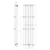 Sapho COLONNA otopné těleso 450x1800 mm, metalická stříbrná IR145