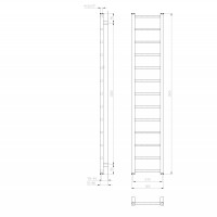 Sapho METRO LIGHT otopné těleso 300x1500 mm, bílá IR446T