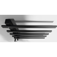 Sapho ELCOR elektrický sušák ručníků 480x520x50 mm, 63 W, černá mat EB530