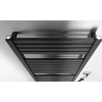 Aqualine TONDI-E elektrické otopné těleso rovné 450x970 mm, 300 W, černá mat DE456T