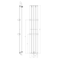 Sapho COLONNA otopné těleso 298x1800 mm břidlice s texturou IR144