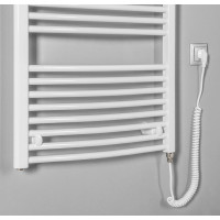 Aqualine ORBIT-E elektrické otopné těleso oblé 600x1320 mm, 600 W, bílá ILEO36T