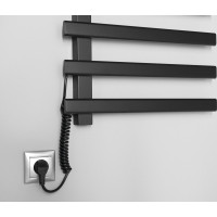 Sapho ELCOR elektrický sušák ručníků 480x920x50 mm, 128 W, černá mat EB460