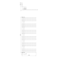 Aqualine POSEIDON otopné těleso 450x1140mm, černá mat PS411B