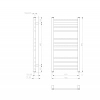 Sapho METRO otopné těleso 450x890 mm, bílá IR400T