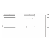 Sapho ELMIS elektrický sušák ručníků 400x800 mm, 120 W, hliník, černá mat EB430