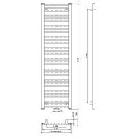 Bruckner ALBRECHT otopné těleso 400x1570mm, středové připojení, chrom 600.113.1