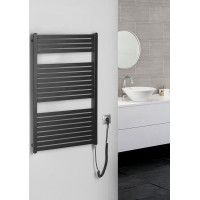 Aqualine TONDI-E elektrické otopné těleso rovné 600x970 mm, 400 W, černá mat DE466T