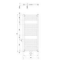 Aqualine DIRECT otopné těleso se středovým připojením 450x960 mm, bílá ELM94T
