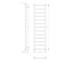 Sapho METRO LIGHT otopné těleso 400x1500 mm, bílá IR447T