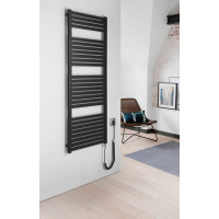 Aqualine TONDI-E elektrické otopné těleso rovné 450x1330 mm, 500 W, černá mat DE476T