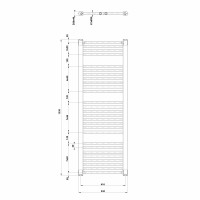 Aqualine DIRECT otopné těleso s bočním připojením 450x1320 mm, bílá ILR34T