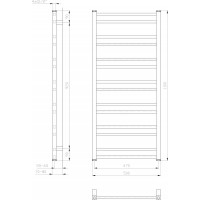 Sapho METRO DOS otopné těleso 500x1100 mm, bílá mat IR432T