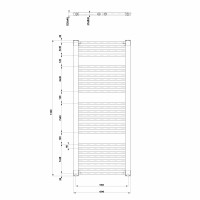 Aqualine DIRECT otopné těleso s bočním připojením 600x1320 mm, bílá ILR36T