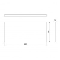 Polysan DEEP PLAIN boční panel 75x36cm 89746