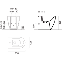 GSI PURA BIG bidet stojící 36x55cm, bílá ExtraGlaze 8872111