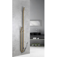 Sapho DUOPASSO elektrický sušák ručníků s časovačem, 122x1700mm, 45 W, zlato mat ER830