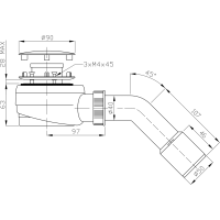 Bruckner Vaničkový sifon nízký, průměr otvor 60mm, DN40/50, krytka nerez lesk 162.640.3