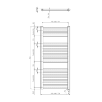 Aqualine DIRECT-E elektrické otopné těleso rovné 450x960 mm, 300 W, černá ILE94TB