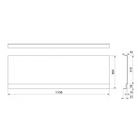 Polysan DEEP PLAIN NIKA panel 110x36cm 84872