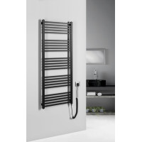 Sapho METRO-E elektrické otopné těleso rovné 500x1340 mm, 500 W, černá mat ME513B