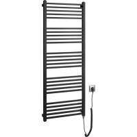 Sapho METRO-E elektrické otopné těleso rovné 500x1340 mm, 500 W, černá mat ME513B