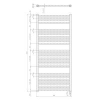 Aqualine DIRECT-E elektrické otopné těleso rovné 600x1320 mm, 600 W, černá ILE36TB