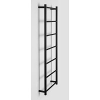 Sapho SHICK nástěnný držák ručníků 500x1344 mm, kulatý, černá mat SH500B