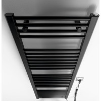 Aqualine DIRECT-E elektrické otopné těleso rovné 450x1320 mm, 400 W, černá ILE34TB