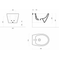 GSI MODO bidet závěsný, 37x52cm, bílá ExtraGlaze 9864111