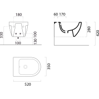 GSI CITY PRO bidet závěsný, 35x52cm, bílá ExtraGlaze 9164111