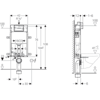 Geberit GEBERIT KOMBIFIX BASIC podomítková nádržka pro zazdění Delta 12cm, v. 108cm 110.100.00.1