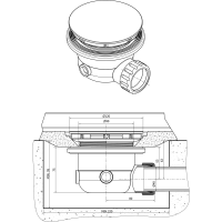 Polysan Vaničkový sifon, průměr otvoru 90mm, DN40, ABS, bílá 73181