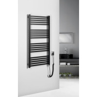 Sapho METRO-E elektrické otopné těleso rovné 500x1060 mm, 400 W, černá mat ME410B