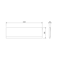 Polysan DEEP PLAIN čelní panel 100x36cm, levý 83626