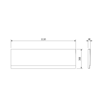 Polysan DEEP PLAIN čelní panel 110x36cm, levý 83648